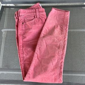 Old Navy Rockstar Corduroy Jeans Super Skinny High Rise Size 16 Antique Coral